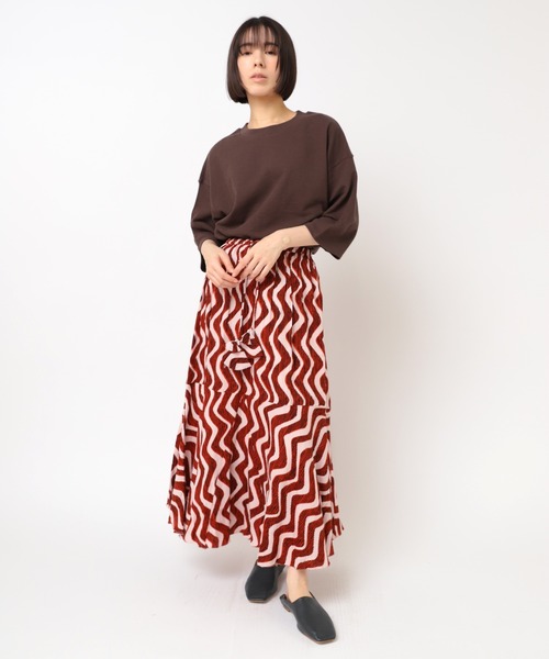 RNA-N(アールエヌエーエヌ)の「G0992 アフリカンプリントスカート(スカート・レディース・パープル/ブラウン/レッド・MEDIUM)」の18枚目の写真