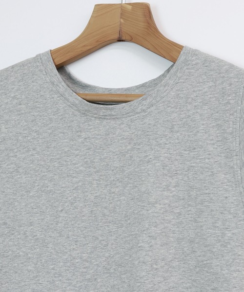andme(アンドミー)の「ノースリーブ裾ラウンドTシャツ(Tシャツ/カットソー・レディース・グレー/オフホワイト/ブラック・M)」の18枚目の写真