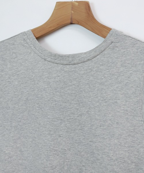 andme(アンドミー)の「ノースリーブ裾ラウンドTシャツ(Tシャツ/カットソー・レディース・グレー/オフホワイト/ブラック・M)」の19枚目の写真