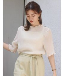 dazzlin | シアーハーフスリーブコンビトップス(シャツ/ブラウス)