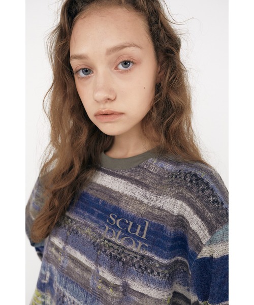【美品・23SS】MARK&LONA ポリシャツ L相当　スカルラインストーン 美品・23SS】MARK&LONA ポリシャツ L相当 スカルラインストーン