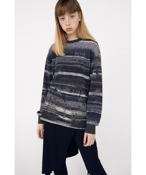 スカルプター　ロンT S SCULPTOR（スカルプター）の「Ombre Stripe L/S Tee/オンブレ