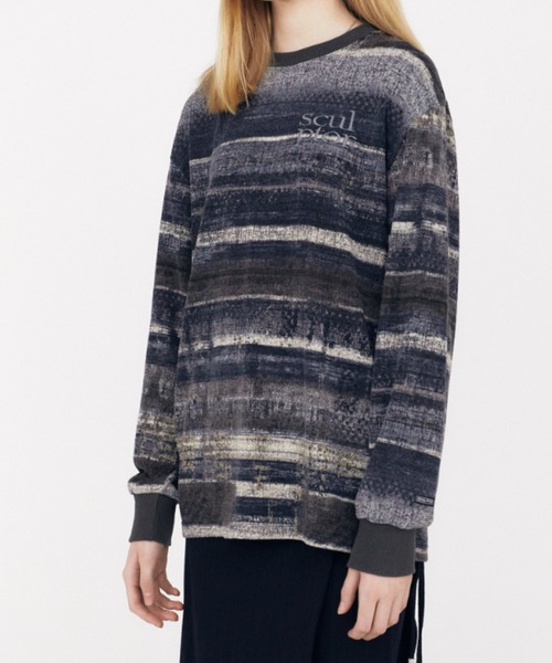 SCULPTOR（スカルプター）の「OMBRER STRIPE L/S TEE/オンブレ