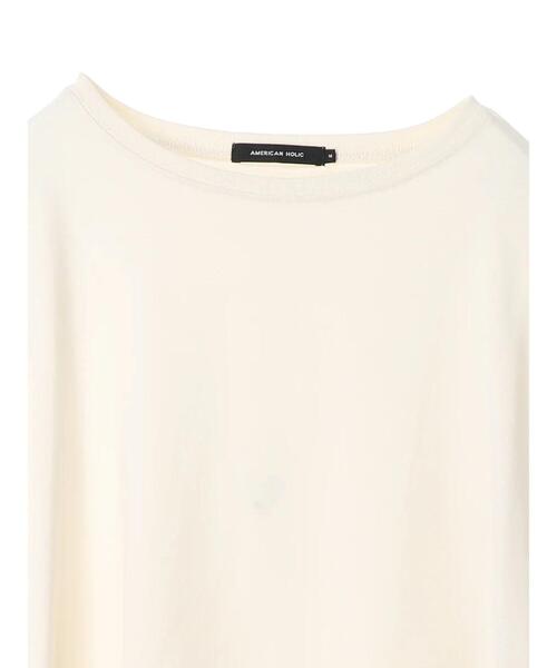 AMERICAN HOLIC(アメリカンホリック)の「クルーネックコクーンカットプルオーバー *(Tシャツ/カットソー・レディース・パープル/ネイビー/ブラウン/オフホワイト/ブルー/アイボリー/ホワイト系その他4/ブルー系その他2・M/L)」の15枚目の写真