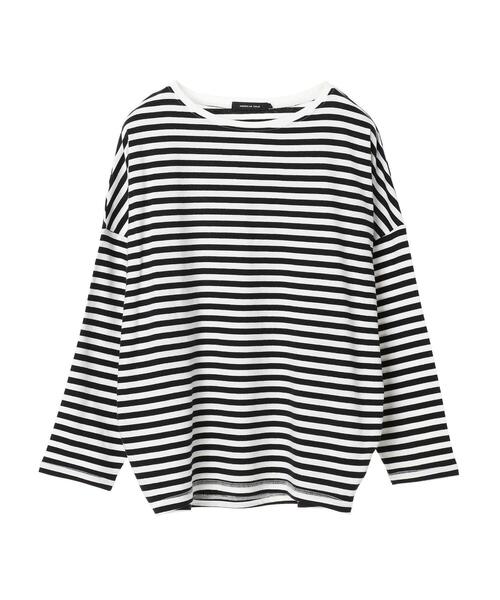 AMERICAN HOLIC(アメリカンホリック)の「クルーネックコクーンカットプルオーバー *(Tシャツ/カットソー・レディース・パープル/ネイビー/ブラウン/オフホワイト/ブルー/アイボリー/ホワイト系その他4/ブルー系その他2・M/L)」の3枚目の写真