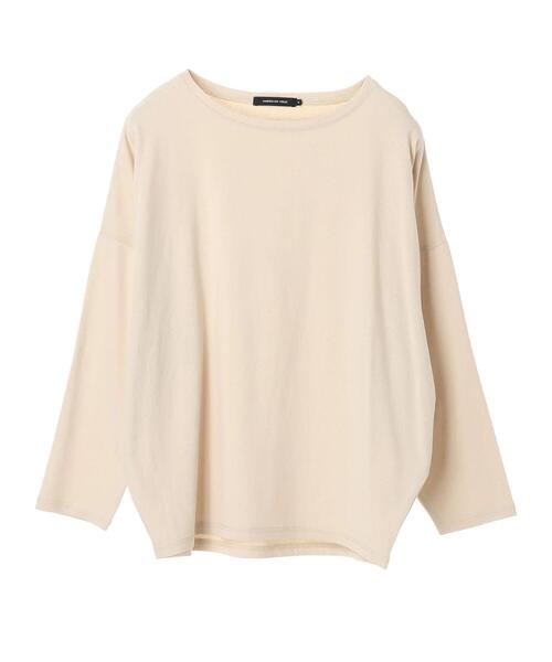 AMERICAN HOLIC(アメリカンホリック)の「クルーネックコクーンカットプルオーバー *(Tシャツ/カットソー・レディース・パープル/ネイビー/ブラウン/オフホワイト/ブルー/アイボリー/ホワイト系その他4/ブルー系その他2・M/L)」の2枚目の写真