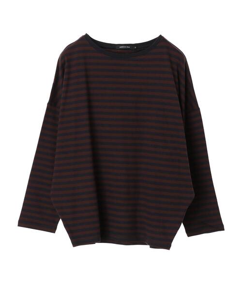 AMERICAN HOLIC(アメリカンホリック)の「クルーネックコクーンカットプルオーバー *(Tシャツ/カットソー・レディース・パープル/ネイビー/ブラウン/オフホワイト/ブルー/アイボリー/ホワイト系その他4/ブルー系その他2・M/L)」の7枚目の写真