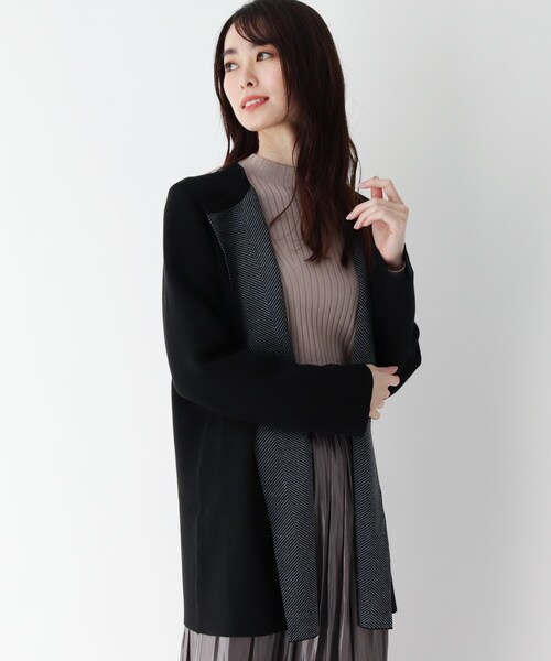 ヘリンボン柄リバーシブルコーディガン カーディガン Esche エッシュ のファッション通販 Zozotown