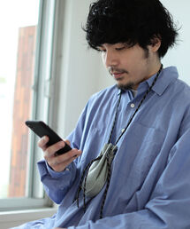 bpr BEAMS（ビーピーアール ビームス ）の「吉岡衣料店 / DRAWSTRING BAG XS（ポーチ・メンズ）」