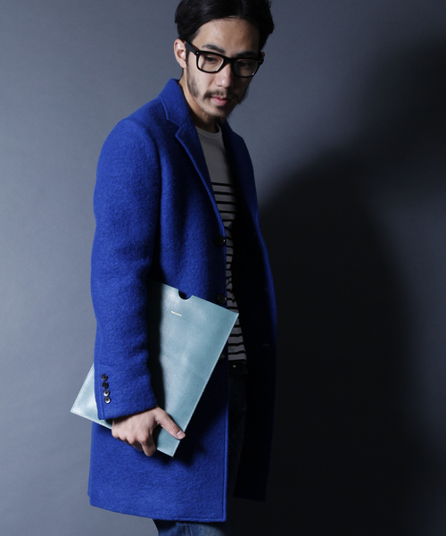 AMERICAN RAG CIE(アメリカンラグシー)の「AMERICAN RAG CIE ウールサージチェスターコート(チェスターコート・メンズ・グレー/ブルー/ネイビー/キャメル・1/2/3)」の4枚目の写真