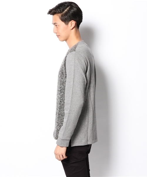 Lui's（ルイス）の「Lui's ループ編切り替えプルオーバーニット（ニット/セーター・メンズ・ネイビー/チャコールグレー・SMALL/MEDIUM）」の5枚目の写真