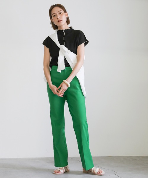 select MOCA（セレクトモカ）の「センターラインメローカットソー（Tシャツ/カットソー・レディース・ブラック/ブラウン/アイボリー/ライラック/アッシュ/ライム・FREE）」の8枚目の写真