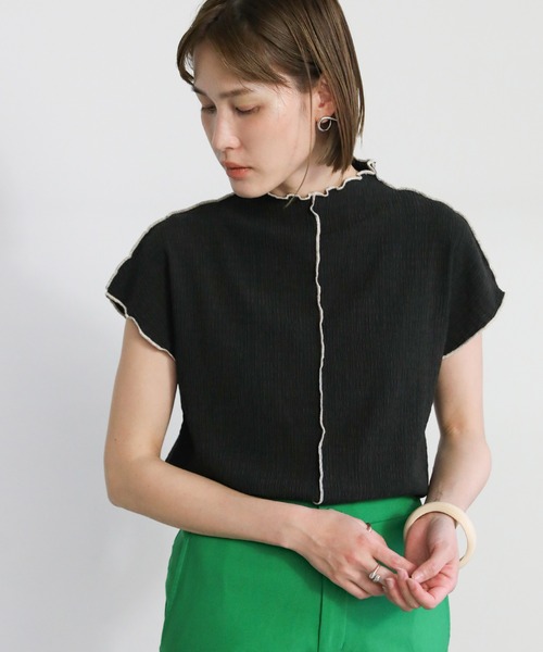 select MOCA（セレクトモカ）の「センターラインメローカットソー（Tシャツ/カットソー・レディース・ブラック/ブラウン/アイボリー/ライラック/アッシュ/ライム・FREE）」の18枚目の写真