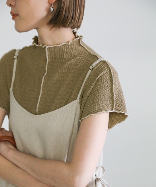 select MOCA（セレクトモカ）の「センターラインメローカットソー（Tシャツ/カットソー・レディース・ブラック/ブラウン/アイボリー/ライラック/アッシュ/ライム・FREE）」の16枚目の写真