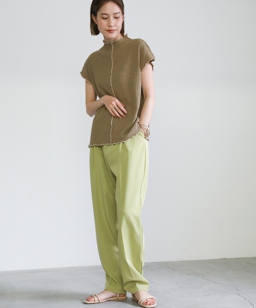 select MOCA（セレクトモカ）の「センターラインメローカットソー（Tシャツ/カットソー・レディース・ブラック/ブラウン/アイボリー/ライラック/アッシュ/ライム・FREE）」の10枚目の写真