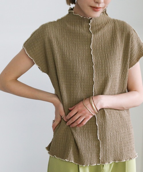 select MOCA（セレクトモカ）の「センターラインメローカットソー（Tシャツ/カットソー・レディース・ブラック/ブラウン/アイボリー/ライラック/アッシュ/ライム・FREE）」の13枚目の写真