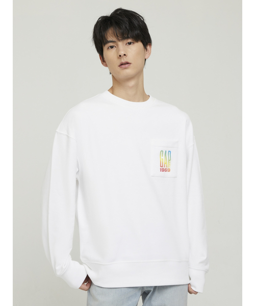 GAP（ギャップ）の「Gapロゴ カーボナイズドスウェット（スウェット・メンズ・ホワイト/ブラック/グレー・M/XS/L/S/XL）」の2枚目の写真