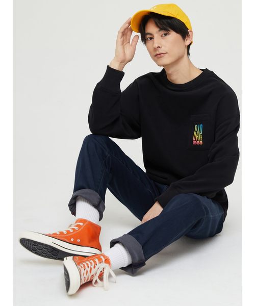 GAP（ギャップ）の「Gapロゴ カーボナイズドスウェット（スウェット・メンズ・ホワイト/ブラック/グレー・M/XS/L/S/XL）」の3枚目の写真