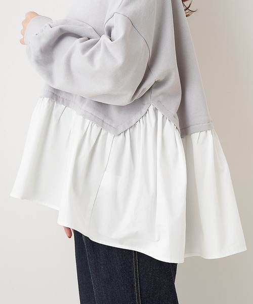 PUAL CE CIN（ピュアルセシン）の「【Du noir・WEB限定】1枚で可愛く着られる。プルオーバー（Tシャツ/カットソー・レディース・ホワイト/ブラック/グレー・FREE）」の11枚目の写真