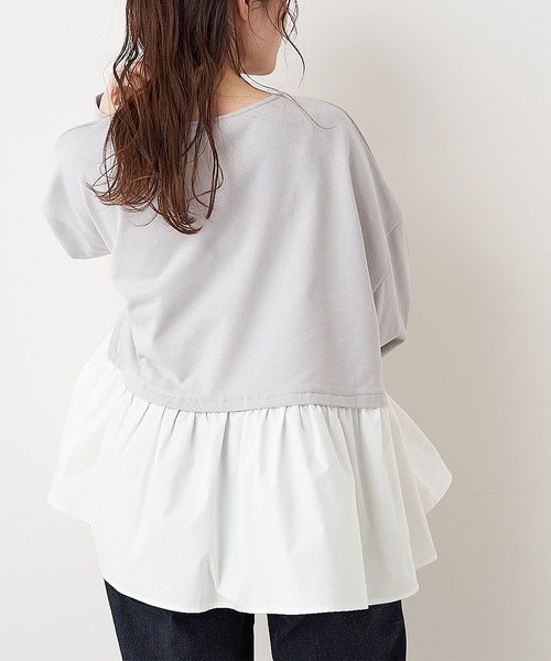 PUAL CE CIN（ピュアルセシン）の「【Du noir・WEB限定】1枚で可愛く着られる。プルオーバー（Tシャツ/カットソー・レディース・ホワイト/ブラック/グレー・FREE）」の20枚目の写真