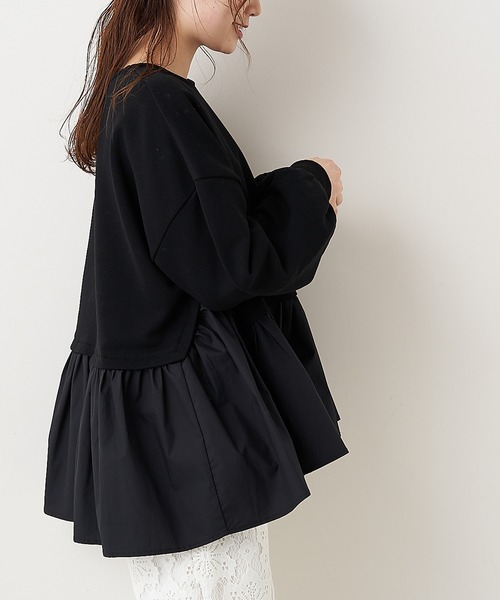 PUAL CE CIN（ピュアルセシン）の「【Du noir・WEB限定】1枚で可愛く着られる。プルオーバー（Tシャツ/カットソー・レディース・ホワイト/ブラック/グレー・FREE）」の14枚目の写真