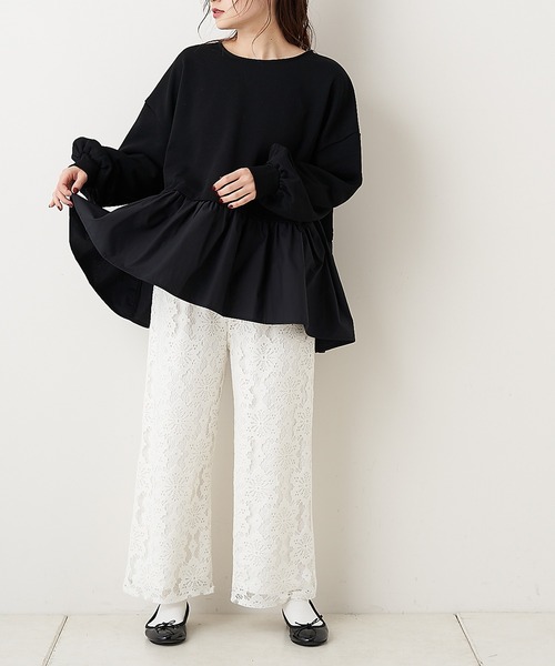 PUAL CE CIN（ピュアルセシン）の「【Du noir・WEB限定】1枚で可愛く着られる。プルオーバー（Tシャツ/カットソー・レディース・ホワイト/ブラック/グレー・FREE）」の17枚目の写真