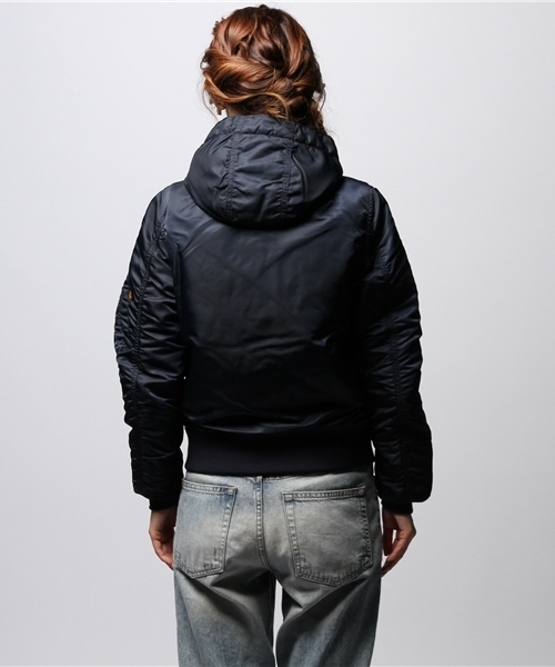 ROSE BUD(ローズバッド)の「S-LJ-14204 HOODED MA-1(ブルゾン・レディース・オリーブドラブ/ネイビー・MEDIUM/SMALL)」の7枚目の写真