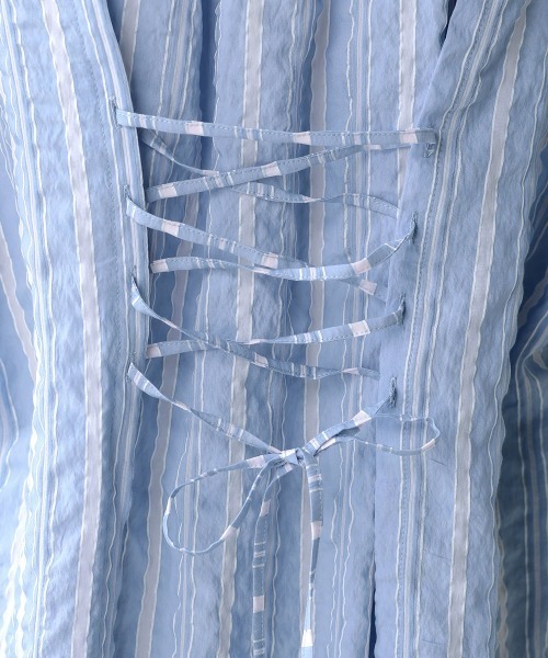 Bou Jeloud(ブージュルード)の「2wayロングシャツワンピース(ワンピース・レディース・ベージュ/オフホワイト/ブルー・38)」の19枚目の写真