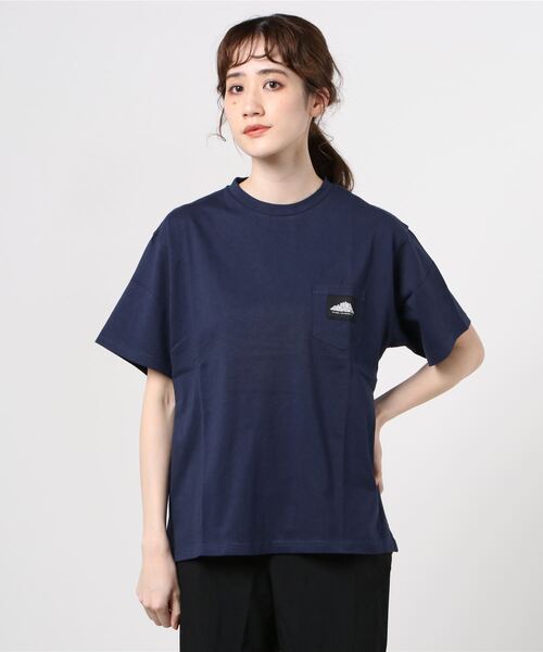 MOUNTAIN SMITH（マウンテンスミス）の「ST:MOUTAIN SMITH ロゴ発泡プリント TEE S/S : マウンテンスミス 半袖Tシャツ（Tシャツ/カットソー・レディース・ホワイト/ブラック/ベージュ/ネイビー・S/M/L）」の10枚目の写真