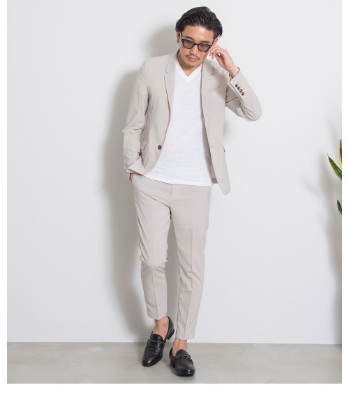 GOSTAR DE FUGA（ゴスタール ジフーガ）の「『GOSTAR DE FUGA』リネンライクポリエステルテーパードスラックスパンツ（スラックス・メンズ・ベージュ/ネイビー/A・S/M/L）」の11枚目の写真