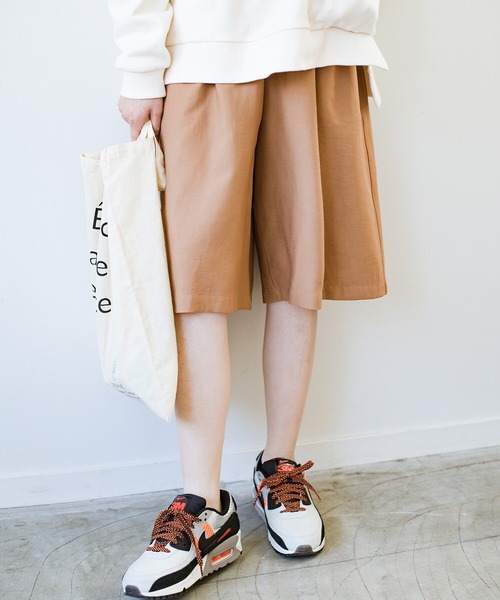 セール ぺたんこ靴でもさまになる 長め丈が安心な大人のリラックスハーフパンツ その他パンツ Haco ハコ のファッション通販 Zozotown