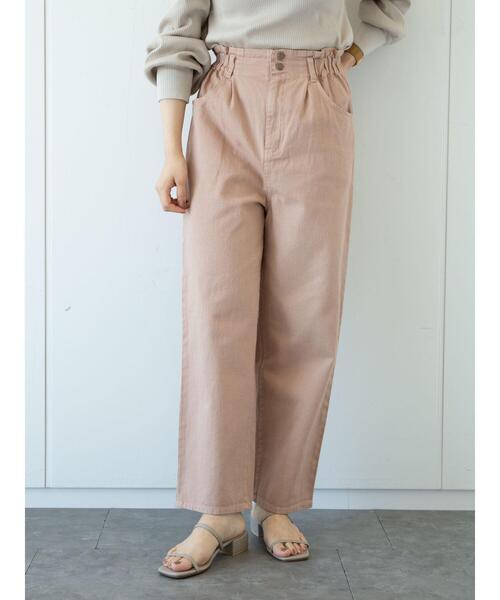 earth music&ecology（アースミュージックアンドエコロジー）の「ハイウエストデニムパンツ ＊（その他パンツ・レディース・アイボリー/ピンク/ラベンダー・S/M）」の4枚目の写真