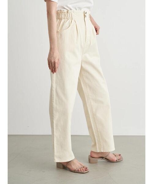 earth music&ecology（アースミュージックアンドエコロジー）の「ハイウエストデニムパンツ ＊（その他パンツ・レディース・アイボリー/ピンク/ラベンダー・S/M）」の8枚目の写真