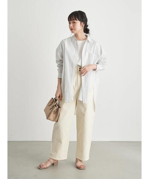 earth music&ecology（アースミュージックアンドエコロジー）の「ハイウエストデニムパンツ ＊（その他パンツ・レディース・アイボリー/ピンク/ラベンダー・S/M）」の14枚目の写真