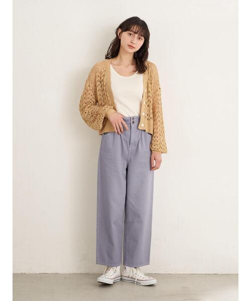 earth music&ecology（アースミュージックアンドエコロジー）の「ハイウエストデニムパンツ ＊（その他パンツ・レディース・アイボリー/ピンク/ラベンダー・S/M）」の17枚目の写真