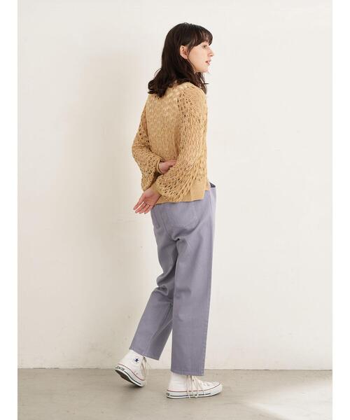 earth music&ecology（アースミュージックアンドエコロジー）の「ハイウエストデニムパンツ ＊（その他パンツ・レディース・アイボリー/ピンク/ラベンダー・S/M）」の20枚目の写真