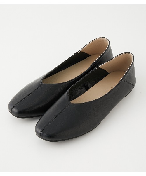 AZUL by moussy（アズールバイマウジー）の「CENTER SEAM BABOUCHE/センターシームバブーシュ（パンプス・レディース・ベージュ/ライトグリーン/ブラック・SMALL/MEDIUM/LARGE）」の2枚目の写真