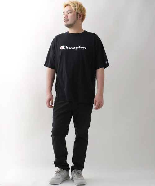 Champion/チャンピオン スプリクトロゴ 袖ワッペンTシャツ