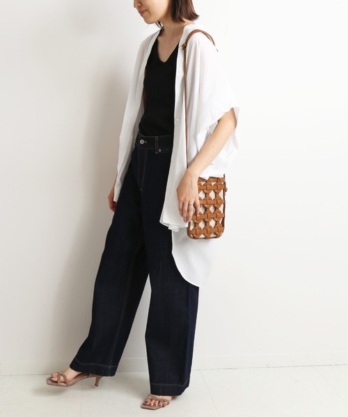 SLOBE IENA（スローブイエナ）の「LE DENIM バギーパンツ【洗濯機使用可能】◆（デニムパンツ・レディース・ホワイト/ネイビー/ブルー系その他・40/38/36/34）」の17枚目の写真