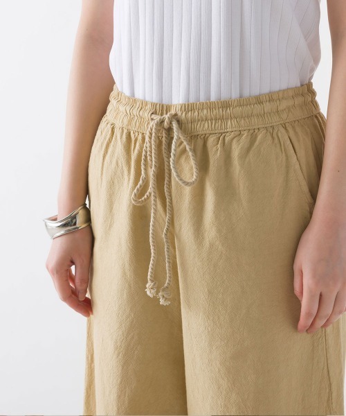 OMNES（オムネス）の「製品染めコットンイージーパンツ（その他パンツ・レディース・ブラック/ベージュ/カーキ/ミント/モカ・MEDIUM/LARGE）」の6枚目の写真