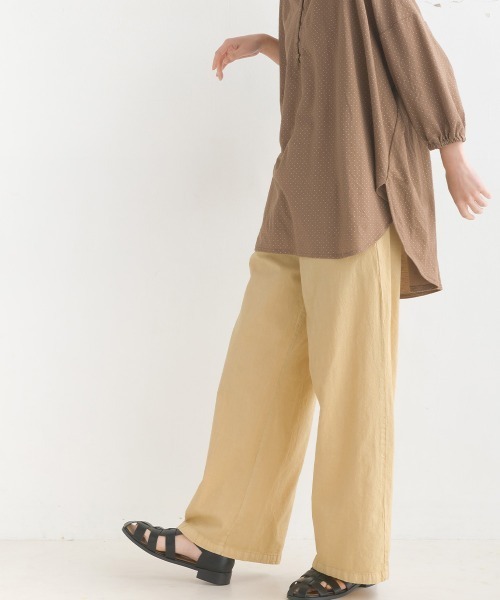 OMNES（オムネス）の「製品染めコットンイージーパンツ（その他パンツ・レディース・ブラック/ベージュ/カーキ/ミント/モカ・MEDIUM/LARGE）」の14枚目の写真