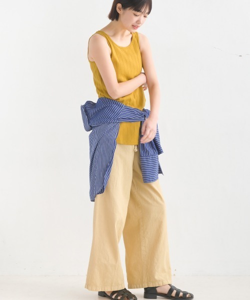 OMNES（オムネス）の「製品染めコットンイージーパンツ（その他パンツ・レディース・ブラック/ベージュ/カーキ/ミント/モカ・MEDIUM/LARGE）」の12枚目の写真