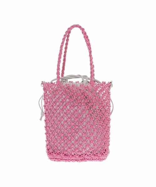 MK MICHEL KLEIN（エムケーミッシェルクラン）の「【3WAY】ビニール編みトート（トートバッグ・レディース・イエロー/ピンク/ブルー・00）」の7枚目の写真