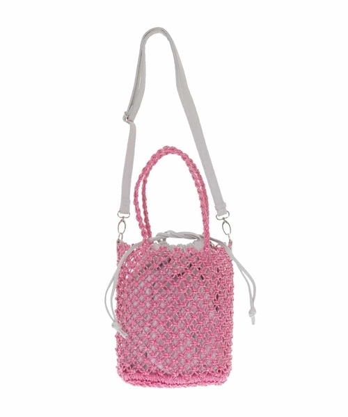 MK MICHEL KLEIN（エムケーミッシェルクラン）の「【3WAY】ビニール編みトート（トートバッグ・レディース・イエロー/ピンク/ブルー・00）」の9枚目の写真