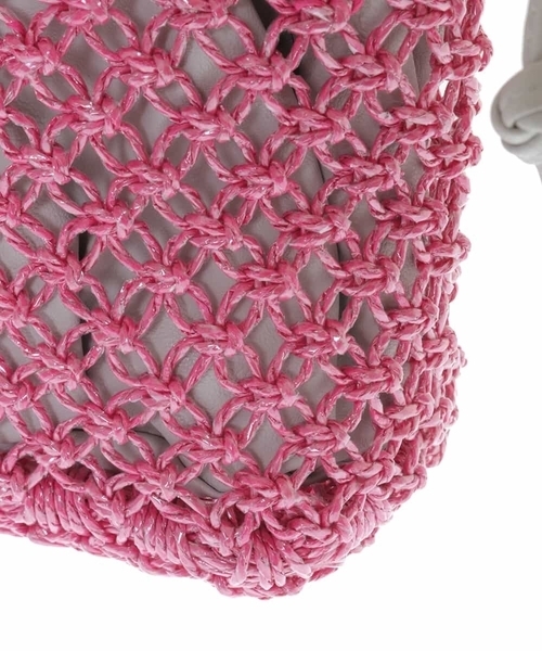 MK MICHEL KLEIN（エムケーミッシェルクラン）の「【3WAY】ビニール編みトート（トートバッグ・レディース・イエロー/ピンク/ブルー・00）」の10枚目の写真