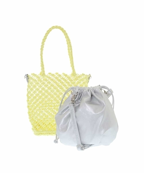 MK MICHEL KLEIN（エムケーミッシェルクラン）の「【3WAY】ビニール編みトート（トートバッグ・レディース・イエロー/ピンク/ブルー・00）」の14枚目の写真