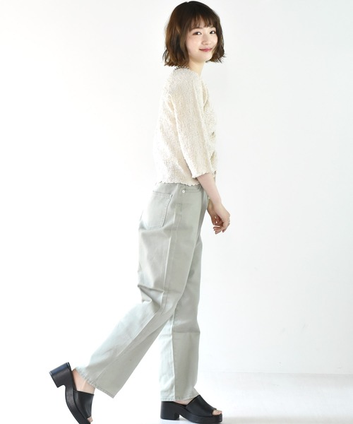 RETRO GIRL（レトロガール）の「ワッシャードロストTee（Tシャツ/カットソー・レディース・ライトグレー/ブラック/オフホワイト/グリーン・FREE）」の11枚目の写真