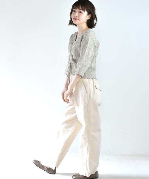 RETRO GIRL（レトロガール）の「ワッシャードロストTee（Tシャツ/カットソー・レディース・ライトグレー/ブラック/オフホワイト/グリーン・FREE）」の19枚目の写真