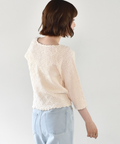 RETRO GIRL（レトロガール）の「ワッシャードロストTee（Tシャツ/カットソー・レディース・ライトグレー/ブラック/オフホワイト/グリーン・FREE）」の6枚目の写真