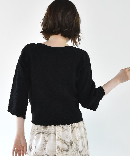 RETRO GIRL（レトロガール）の「ワッシャードロストTee（Tシャツ/カットソー・レディース・ライトグレー/ブラック/オフホワイト/グリーン・FREE）」の9枚目の写真